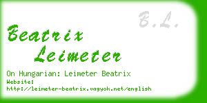 beatrix leimeter business card